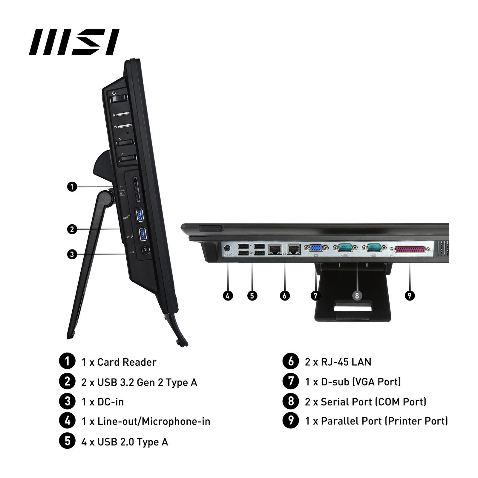 MSI PRO AP162T ADL-019DE All-in-One-PC 40 cm (15,6") Schwarz