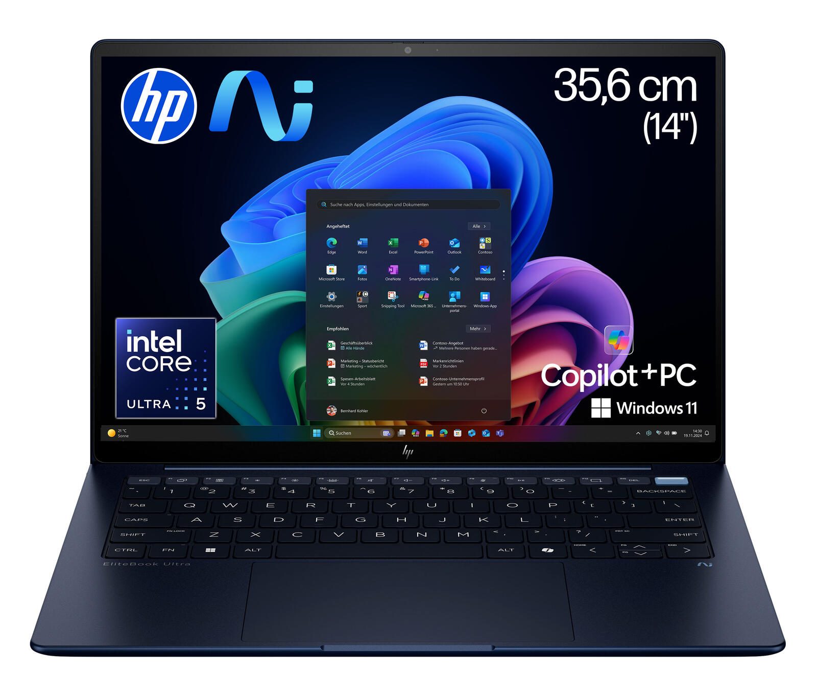 HP EliteBook Ultra G1i Intel® Core™ Ultra 5 228V Notebook Next Gen AI PC 35.6 cm (14") video preview