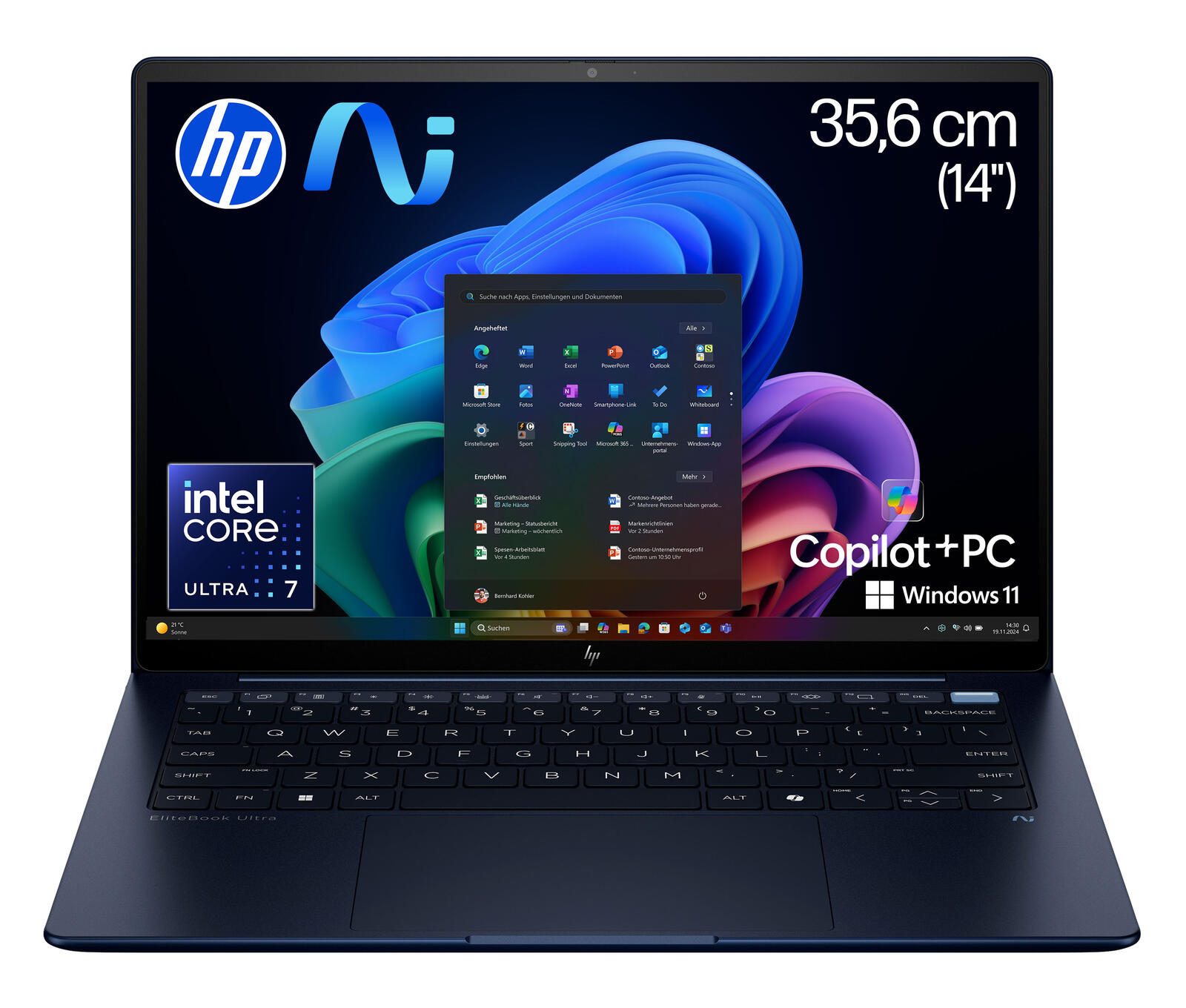 HP EliteBook Ultra G1i Intel® Core™ Ultra 7 258V Notebook Next Gen AI PC 35.6 cm (14") video preview