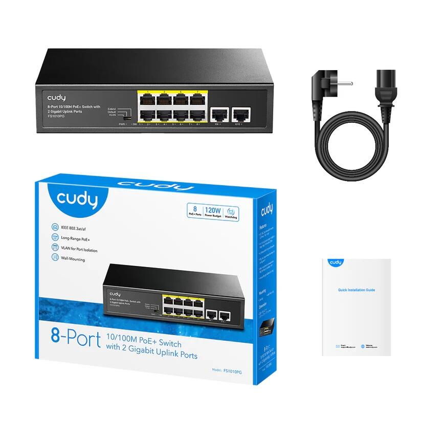 cudy Switch 8P FS1010PG PoE+