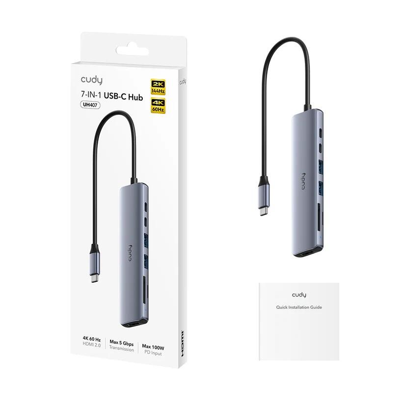 cudy USB 7-IN-1 USB C Hub with 4K HDMI