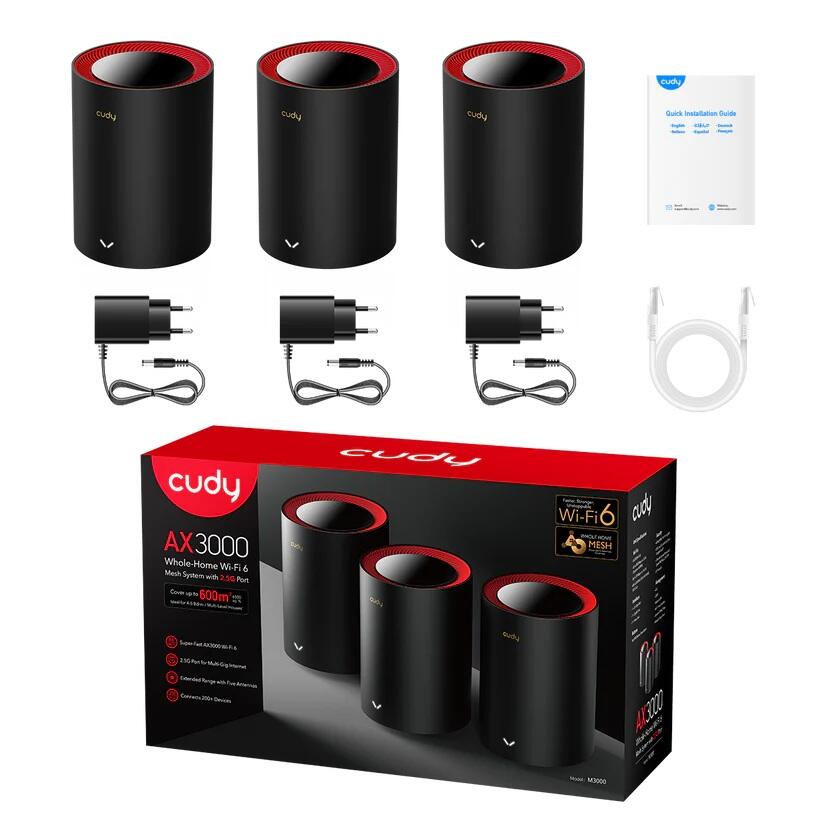 cudy WLAP AX3000 Wi-Fi 6 Mesh 2.5G Solution 3-Pack