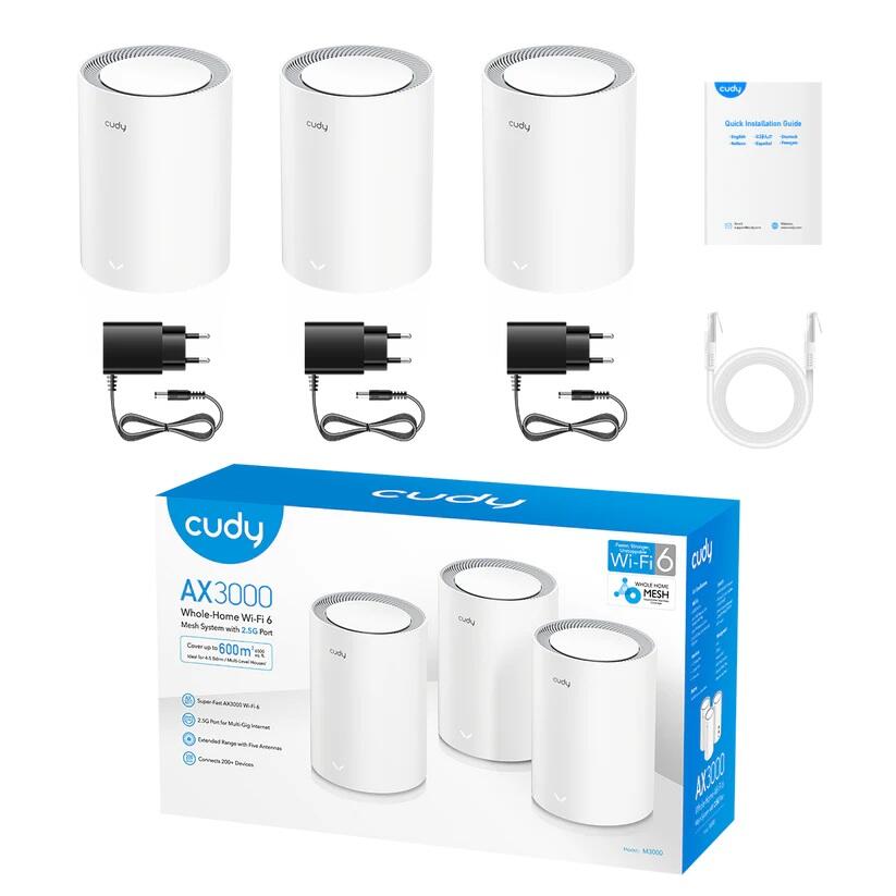cudy WLAP AX3000 Wi-Fi 6 Mesh 2.5G Solution 3-Pack