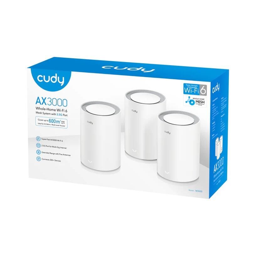 cudy WLAP AX3000 Wi-Fi 6 Mesh 2.5G Solution 3-Pack