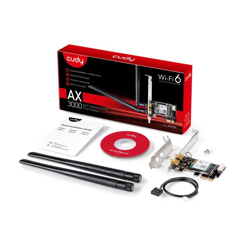cudy WLPCIe AX3000 Wi-Fi 6 PCI Express Adapter