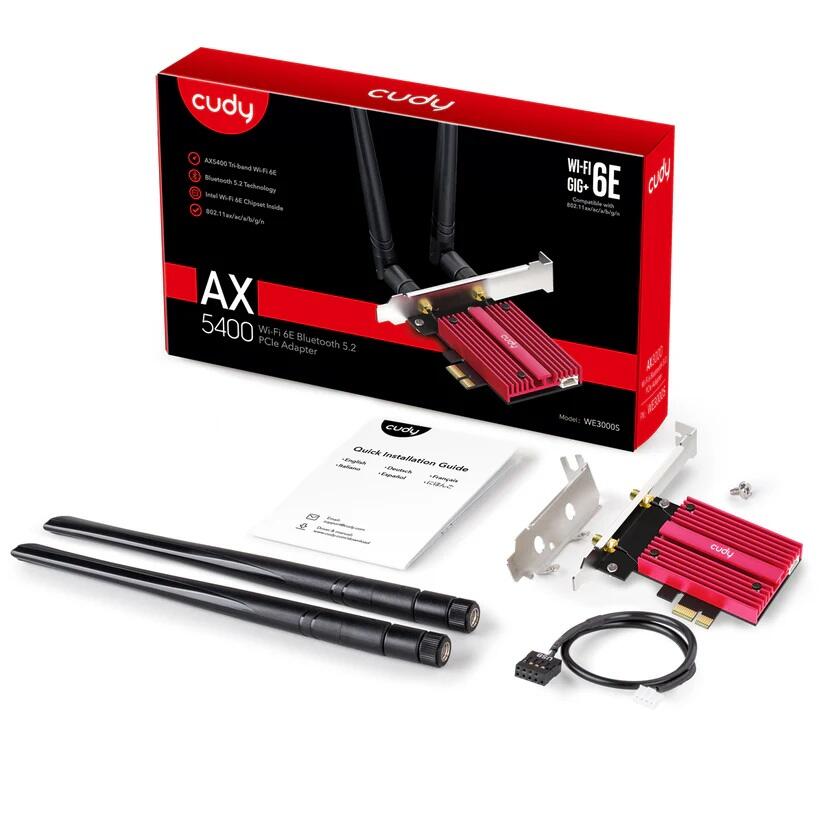 cudy WLPCIe AX5400 Wi-Fi 6E PCI Express Adapter
