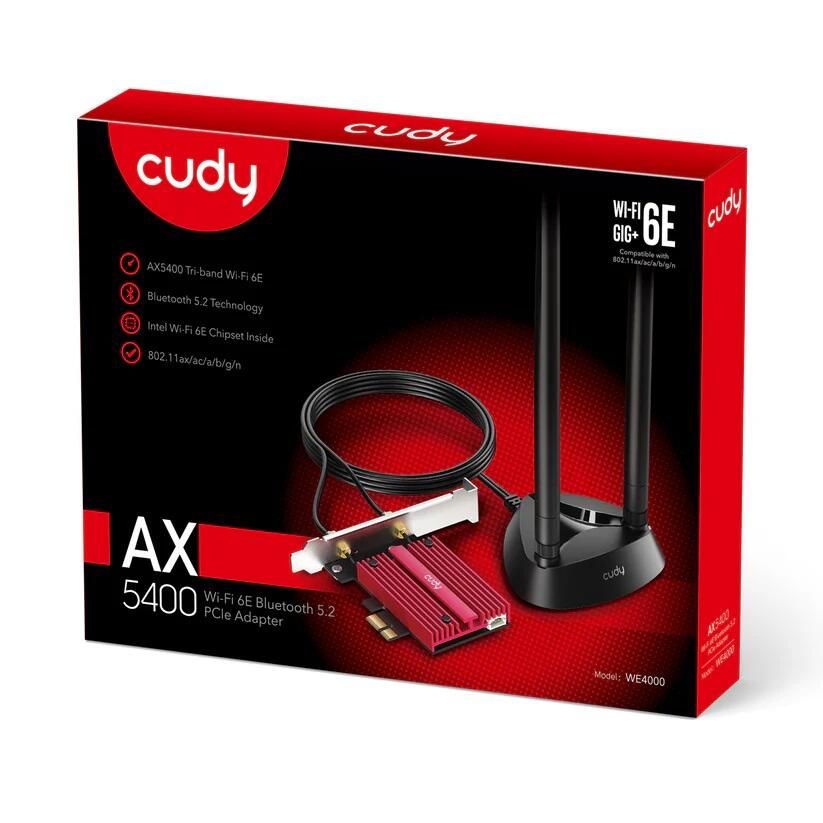cudy WLPCIe AX5400 Wi-Fi 6E PCI Express Adapter