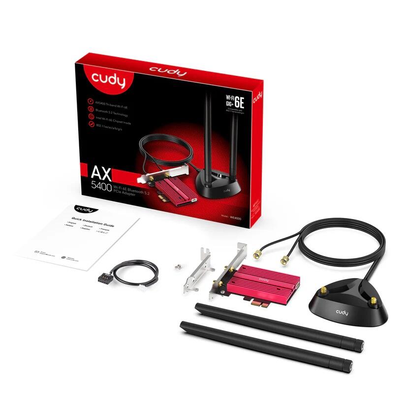 cudy WLPCIe AX5400 Wi-Fi 6E PCI Express Adapter