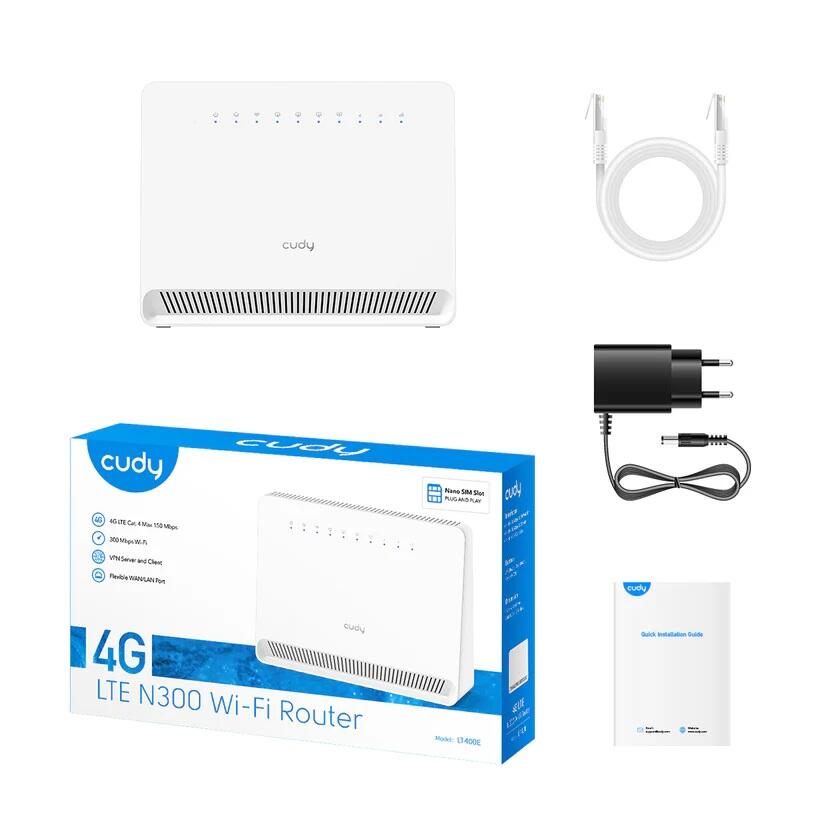 cudy WLRO N300 Wi-Fi 4G LTE-Cat4 Router