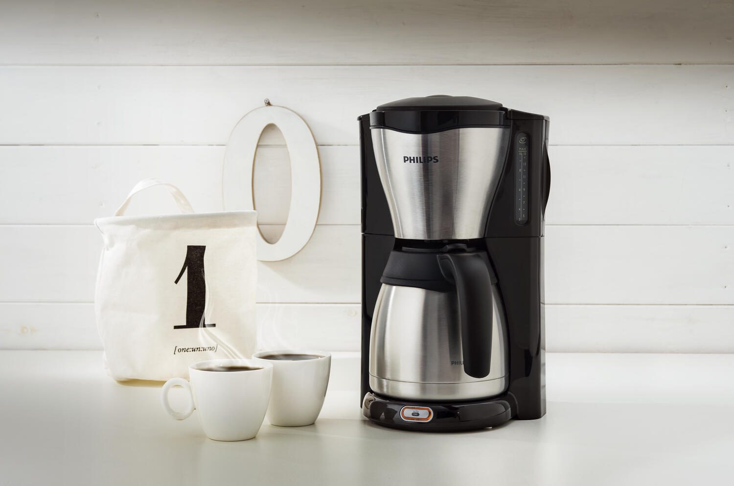Philips Café Gaia HD7546 - Kaffeemaschine - Metall/Schwarz
