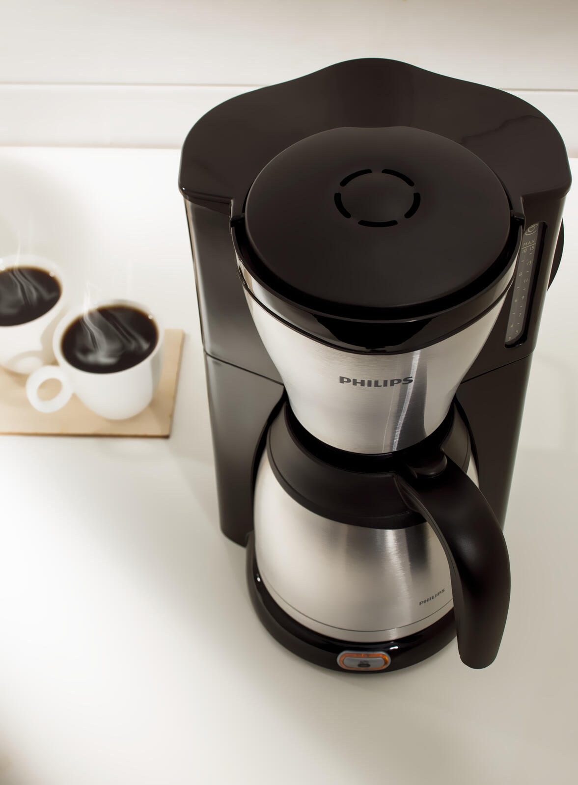 Philips Café Gaia HD7546 - Kaffeemaschine - Metall/Schwarz