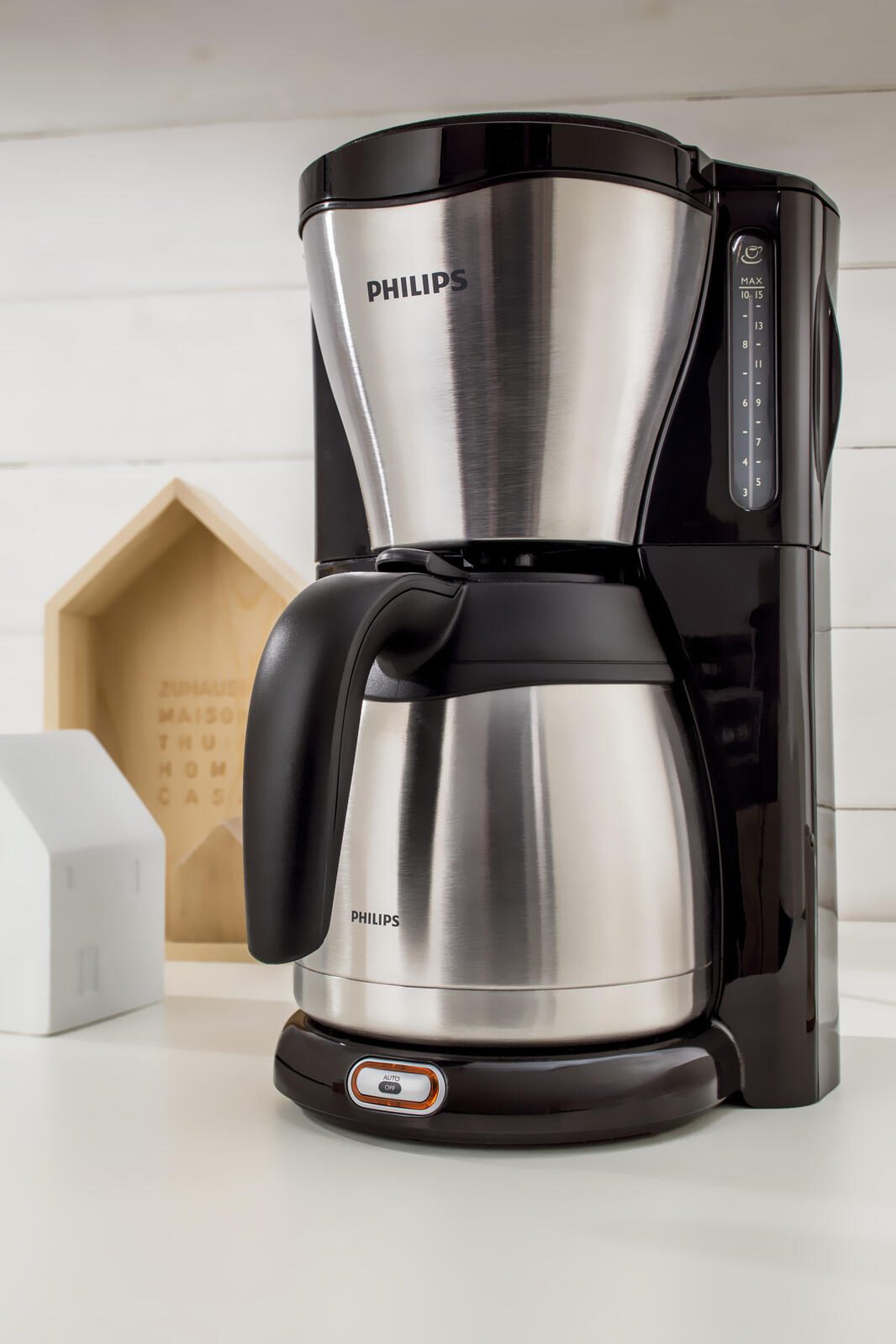 Philips Café Gaia HD7546 - Kaffeemaschine - Metall/Schwarz