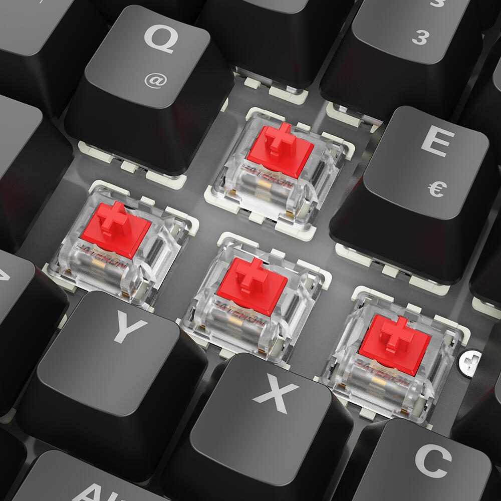 Sharkoon SKILLER SGK50 S2 Black Gaming-Tastatur, Gateron Red