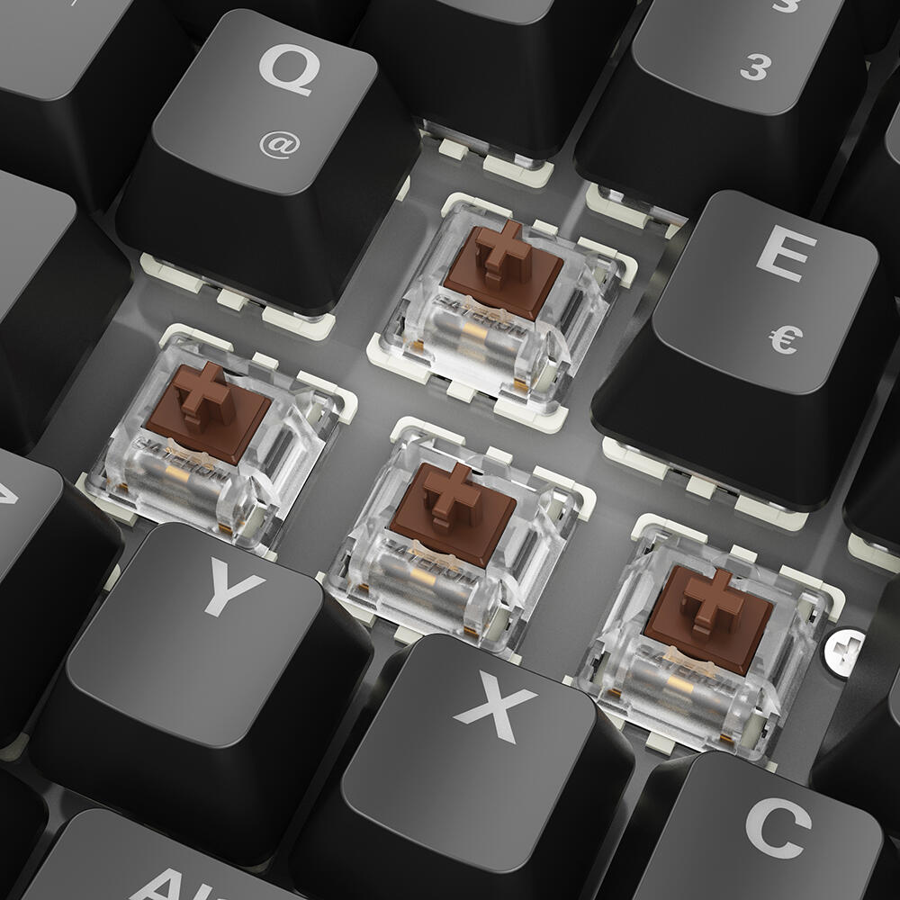 Sharkoon SKILLER SGK50 S2 Black Gaming-Tastatur, Gateron Brown