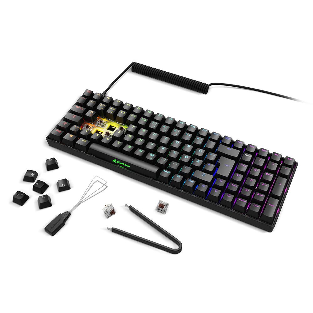 Sharkoon SKILLER SGK50 S2 Black Gaming-Tastatur, Gateron Brown