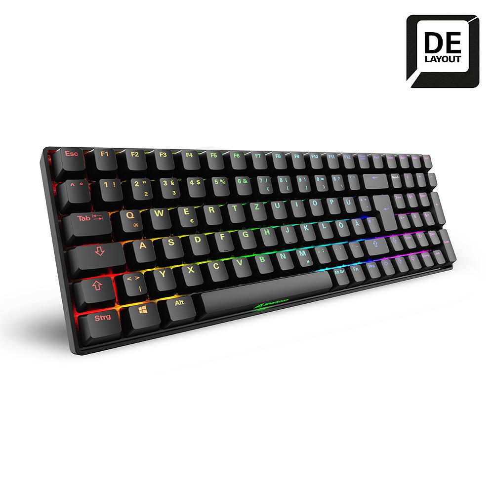 Sharkoon SKILLER SGK50 S2 Black Gaming-Tastatur, Gateron Brown