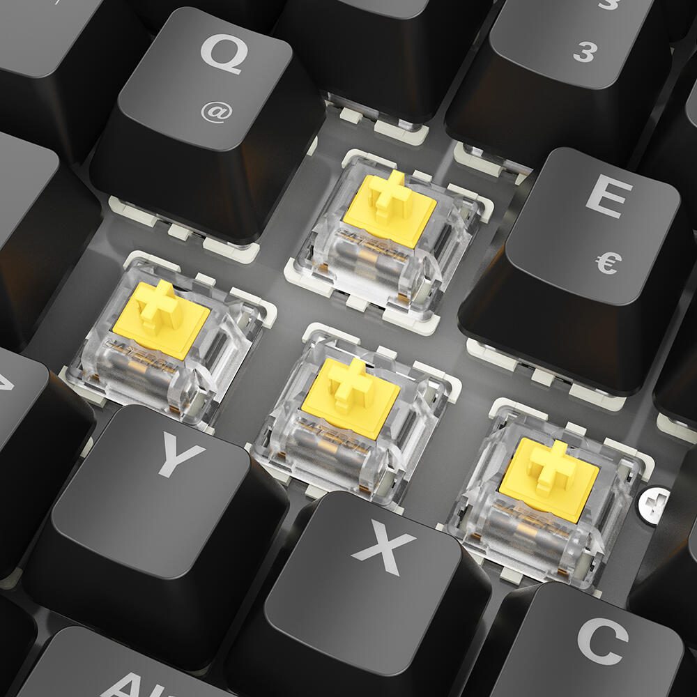 Sharkoon SKILLER SGK50 S2 Black Gaming-Tastatur, Gateron Yellow