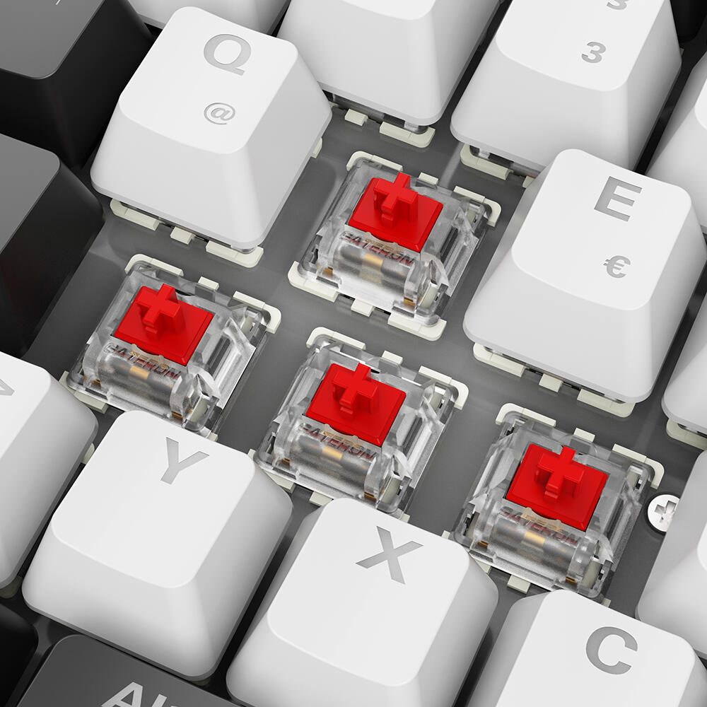 Sharkoon SKILLER SGK50 S2 White Gaming-Tastatur, Gateron Red