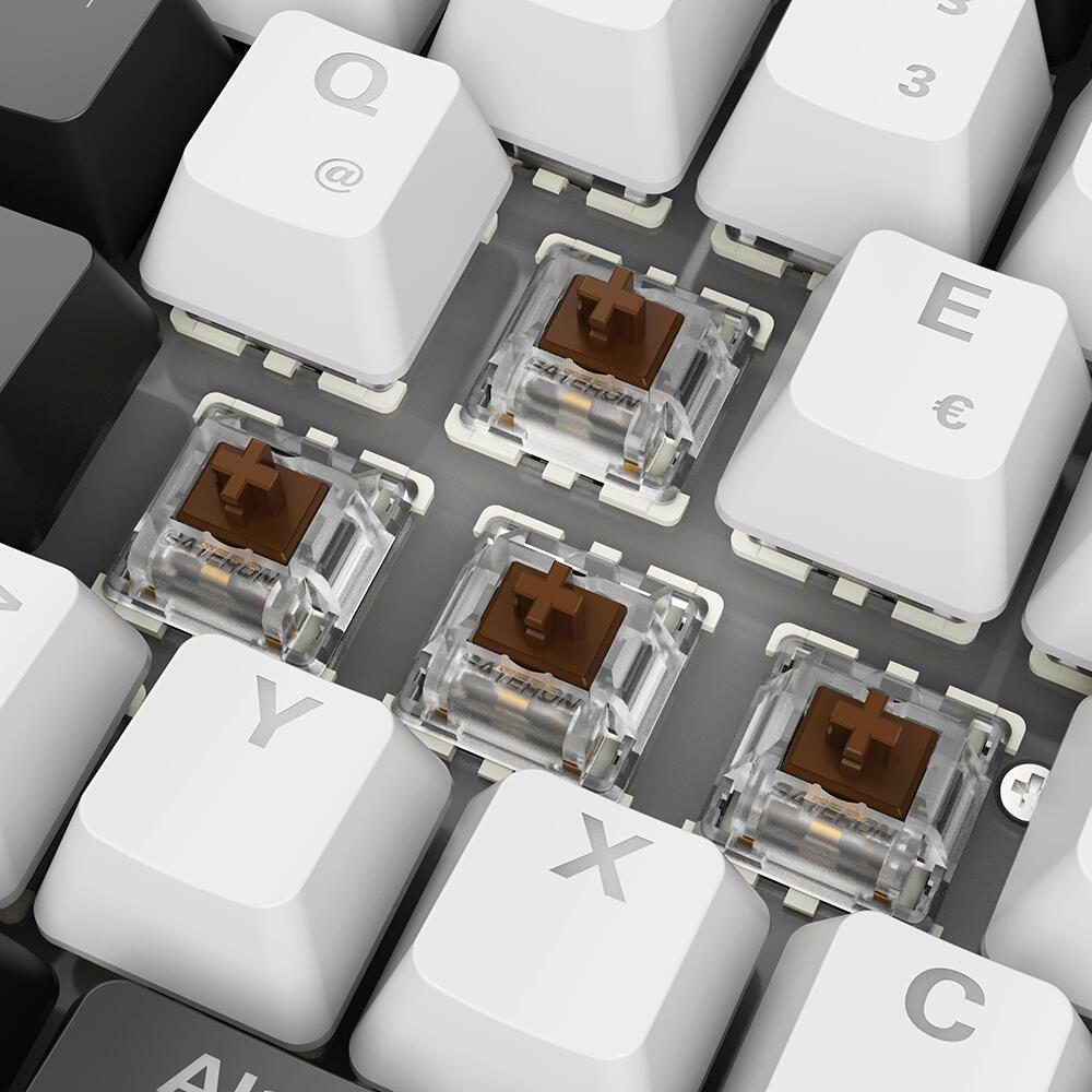 Sharkoon SKILLER SGK50 S2 White Gaming-Tastatur, Gateron Brown