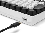 Sharkoon SKILLER SGK50 S2 White Gaming-Tastatur, Gateron Yellow