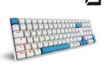 Sharkoon SKILLER SGK50 S2 PBT - White Gaming-Tastatur, Gateron G Pro 3.0 Yellow
