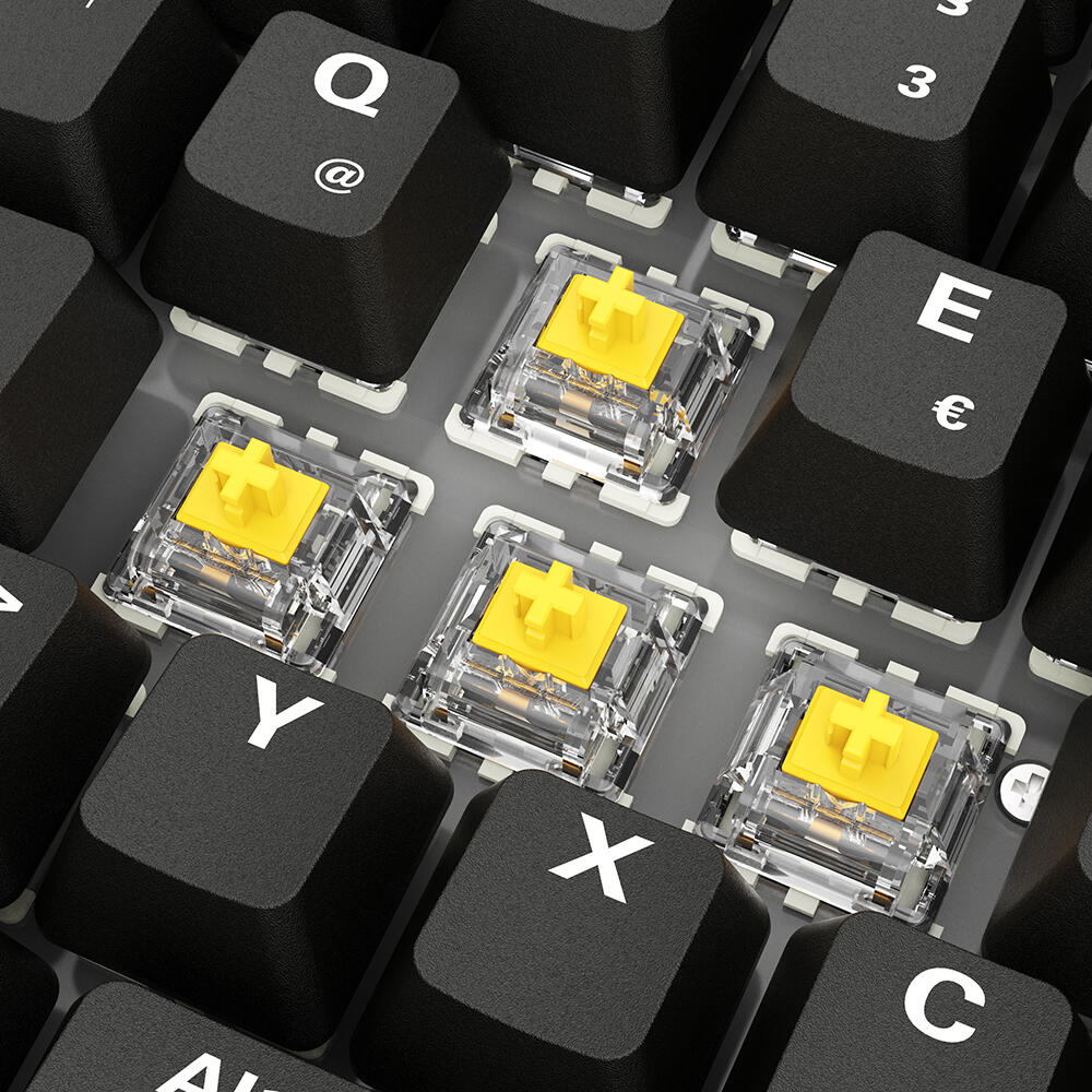 Sharkoon SKILLER SGK50 S2 PBT - Black Gaming-Tastatur, Gateron G Pro 3.0 Yellow