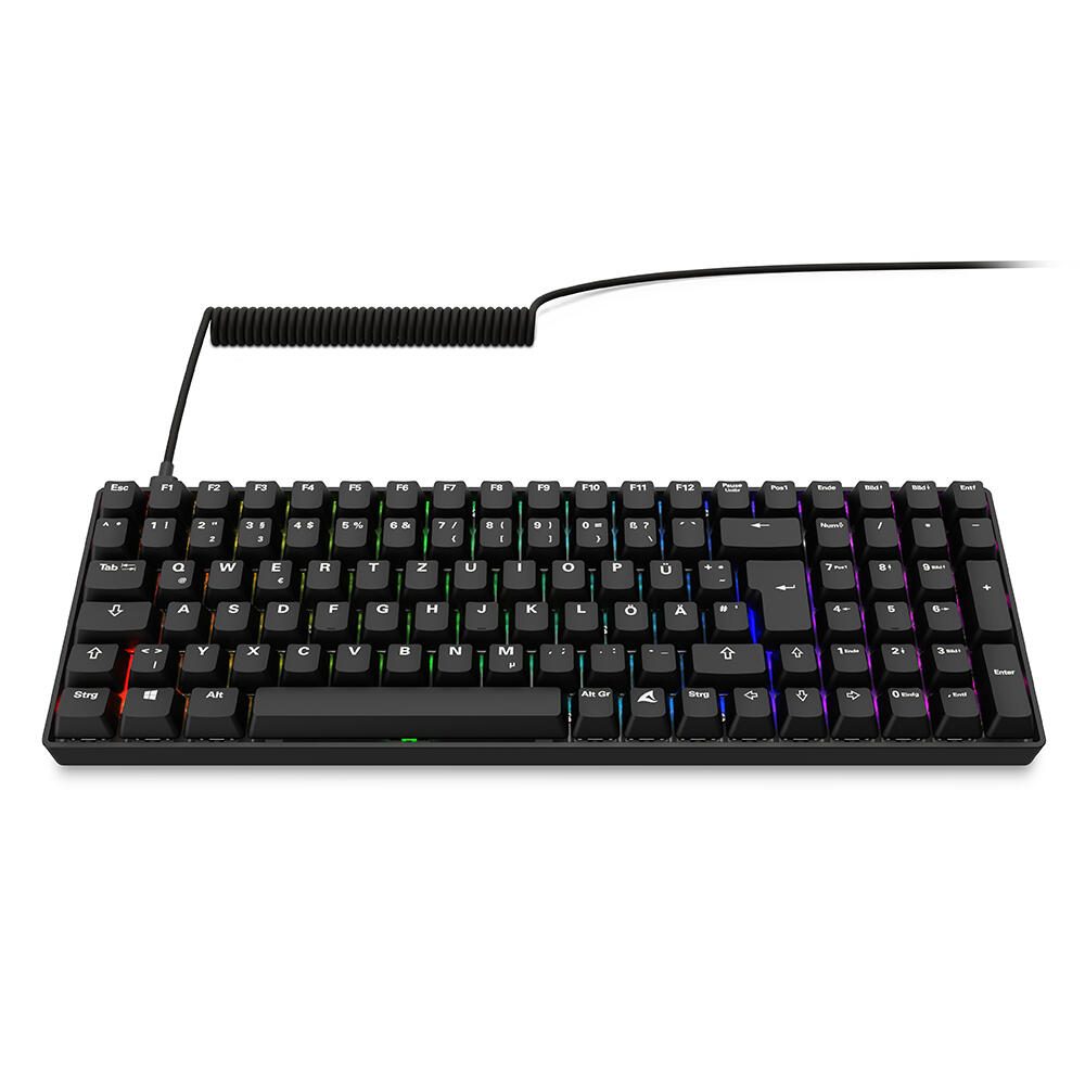 Sharkoon SKILLER SGK50 S2 PBT - Black Gaming-Tastatur, Gateron G Pro 3.0 Yellow