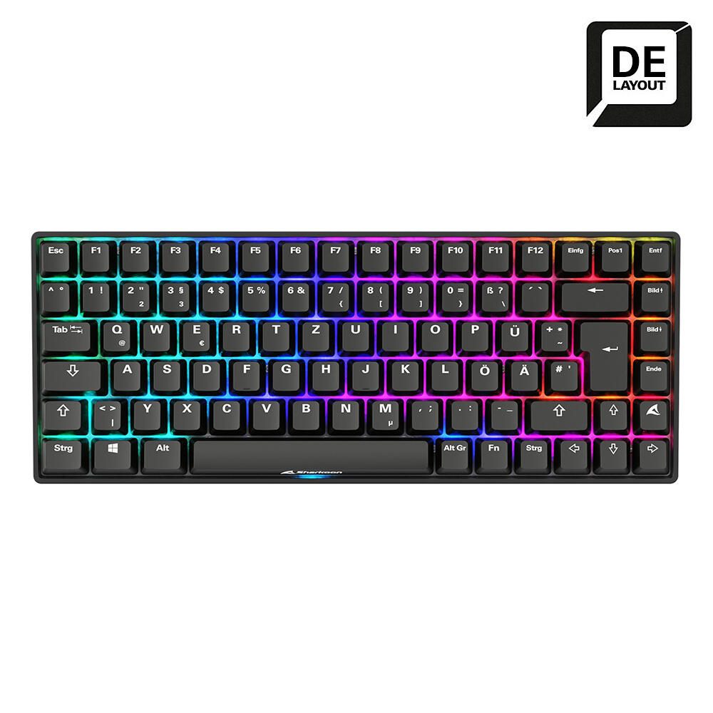Sharkoon SKILLER SGK50 S3 PBT - Black Gaming-Tastatur, Gateron G Pro 3.0 Yellow