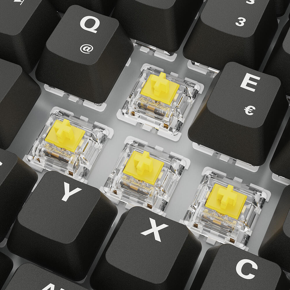 Sharkoon SKILLER SGK50 S3 PBT - Black Gaming-Tastatur, Gateron G Pro 3.0 Yellow