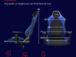 Trust Gaming GXT 714B Ruya Komfortabler Gaming-Stuhl - Blau