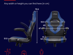 Trust Gaming GXT 703B Riye Gaming-Stuhl - Blau