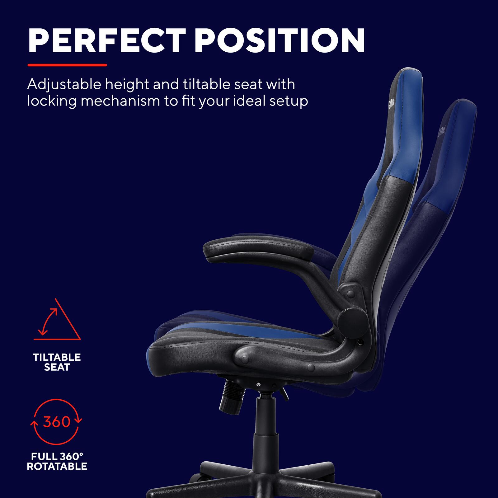 Trust Gaming GXT 703B Riye Gaming-Stuhl - Blau