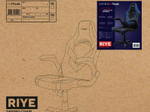 Trust Gaming GXT 703B Riye Gaming-Stuhl - Blau