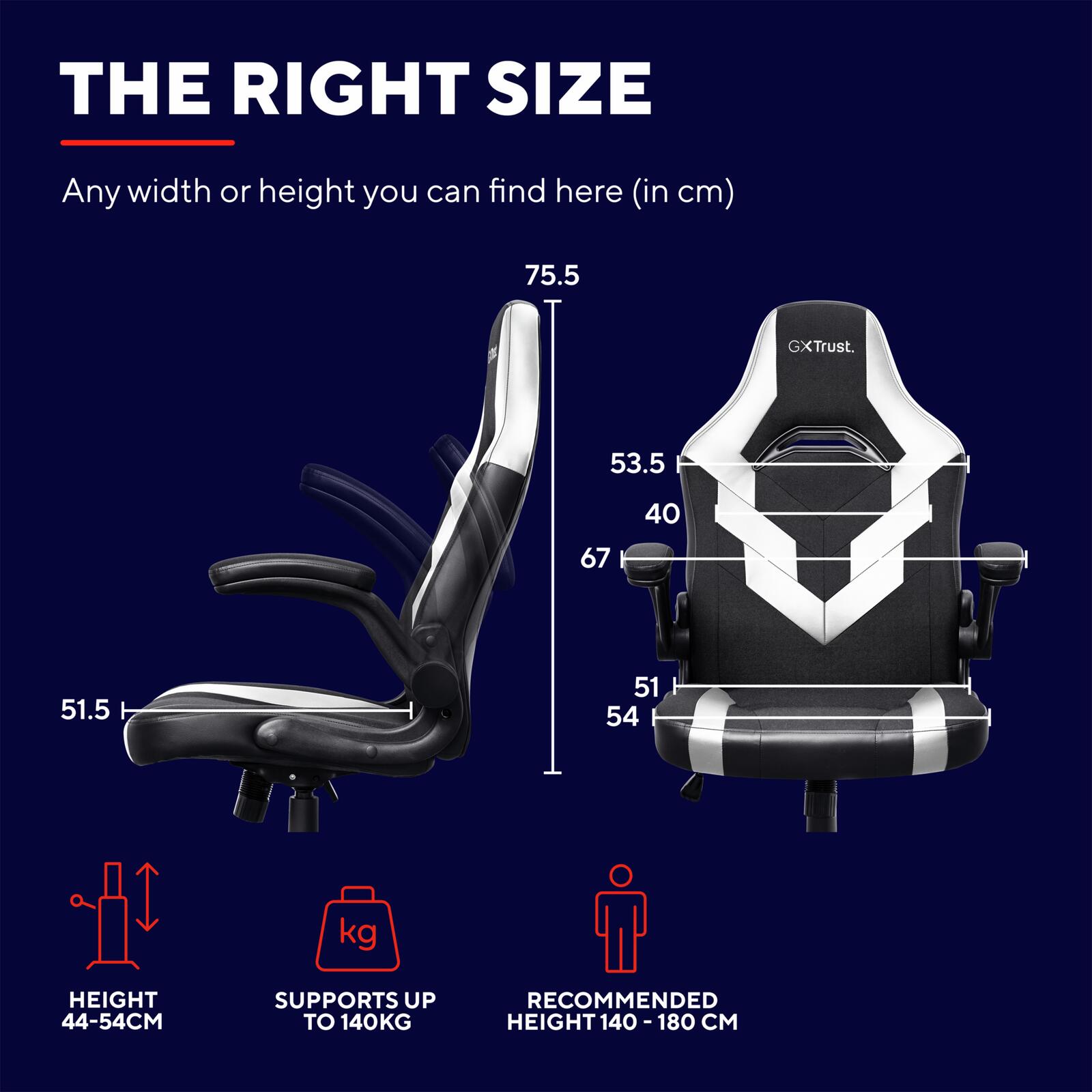 Trust Gaming GXT 703W Riye GamingStuhl - Weiß