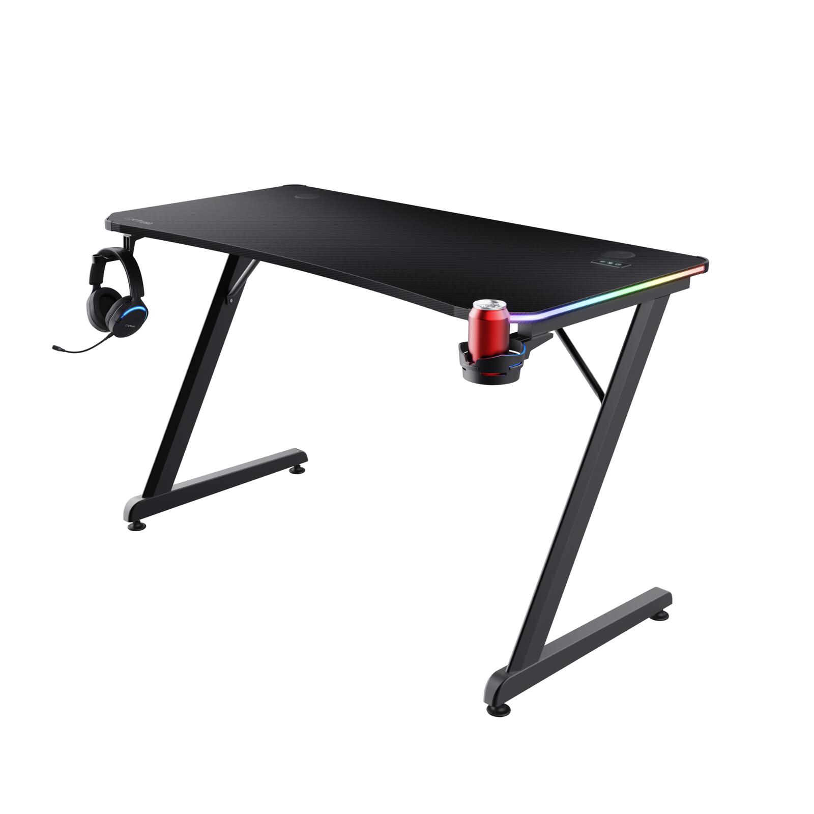 Trust Gaming GXT 709 Luminus RGB Gaming-Tisch - Schwarz