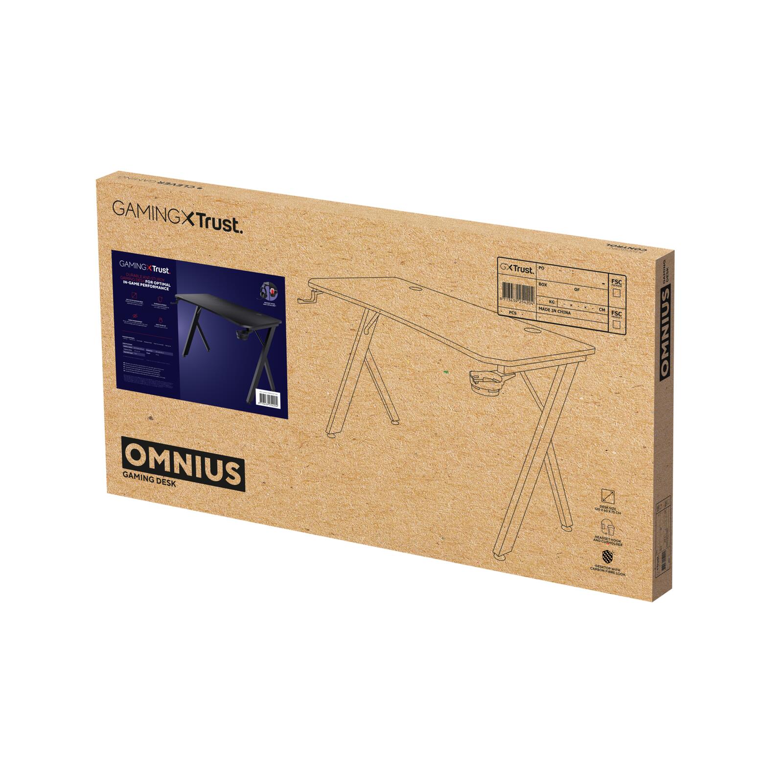 Trust Gaming GXT 700 Omnius Gaming-Desk - Schwarz