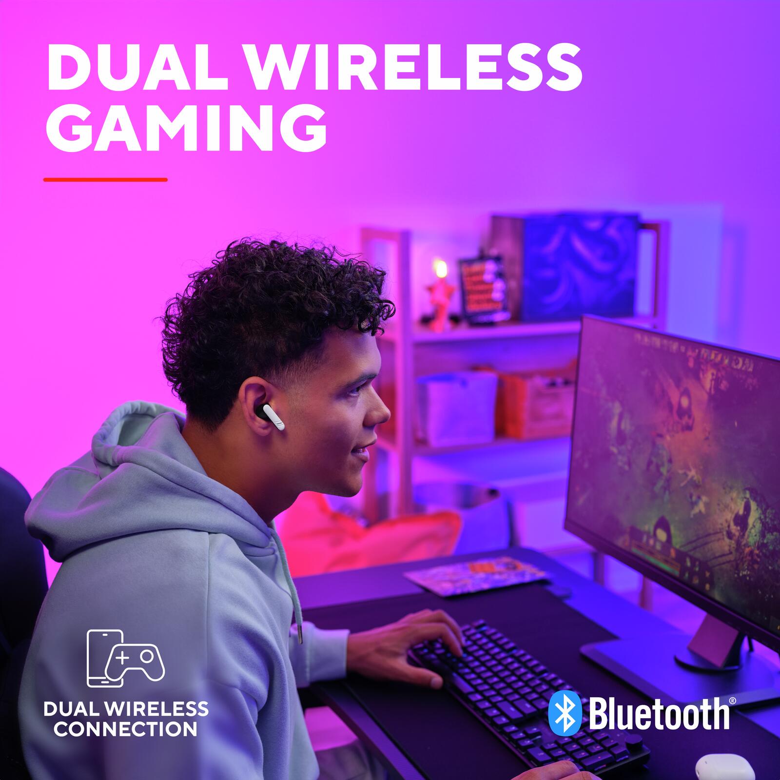 Trust Gaming GXT 409 Oxxie Kabelloser Gaming-Ohrhörer - Weiß