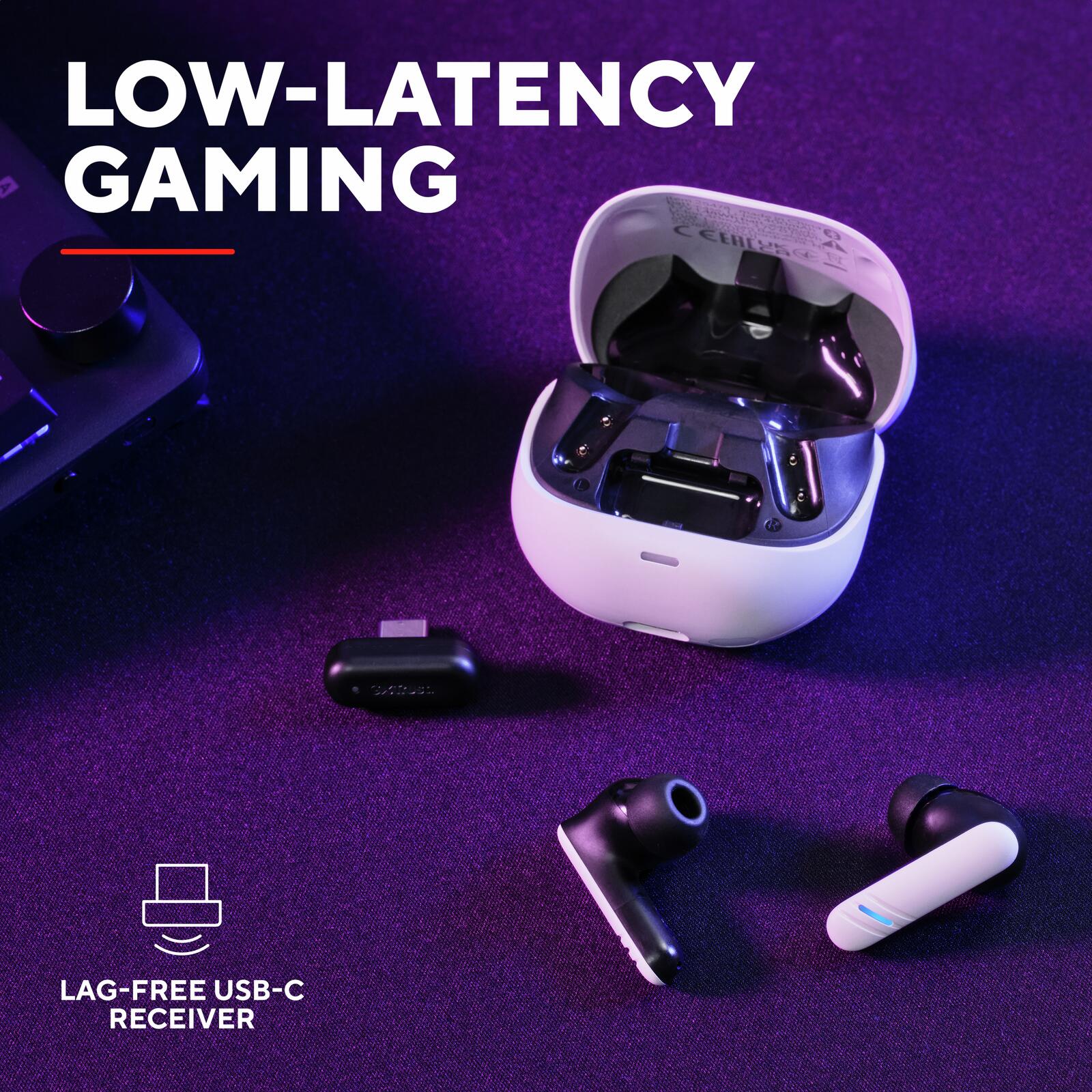 Trust Gaming GXT 409 Oxxie Kabelloser Gaming-Ohrhörer - Weiß
