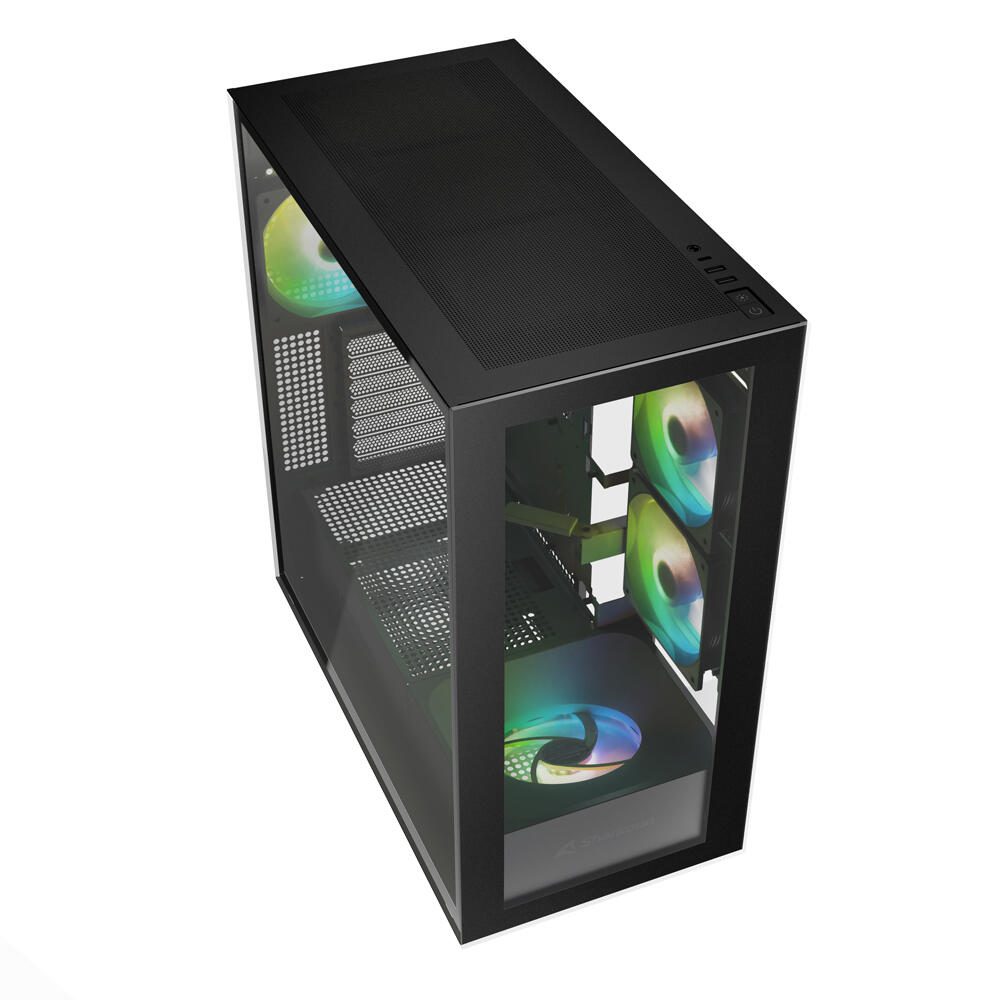 Sharkoon PC Gehäuse Rebel C60 Black RGB ATX schwarz