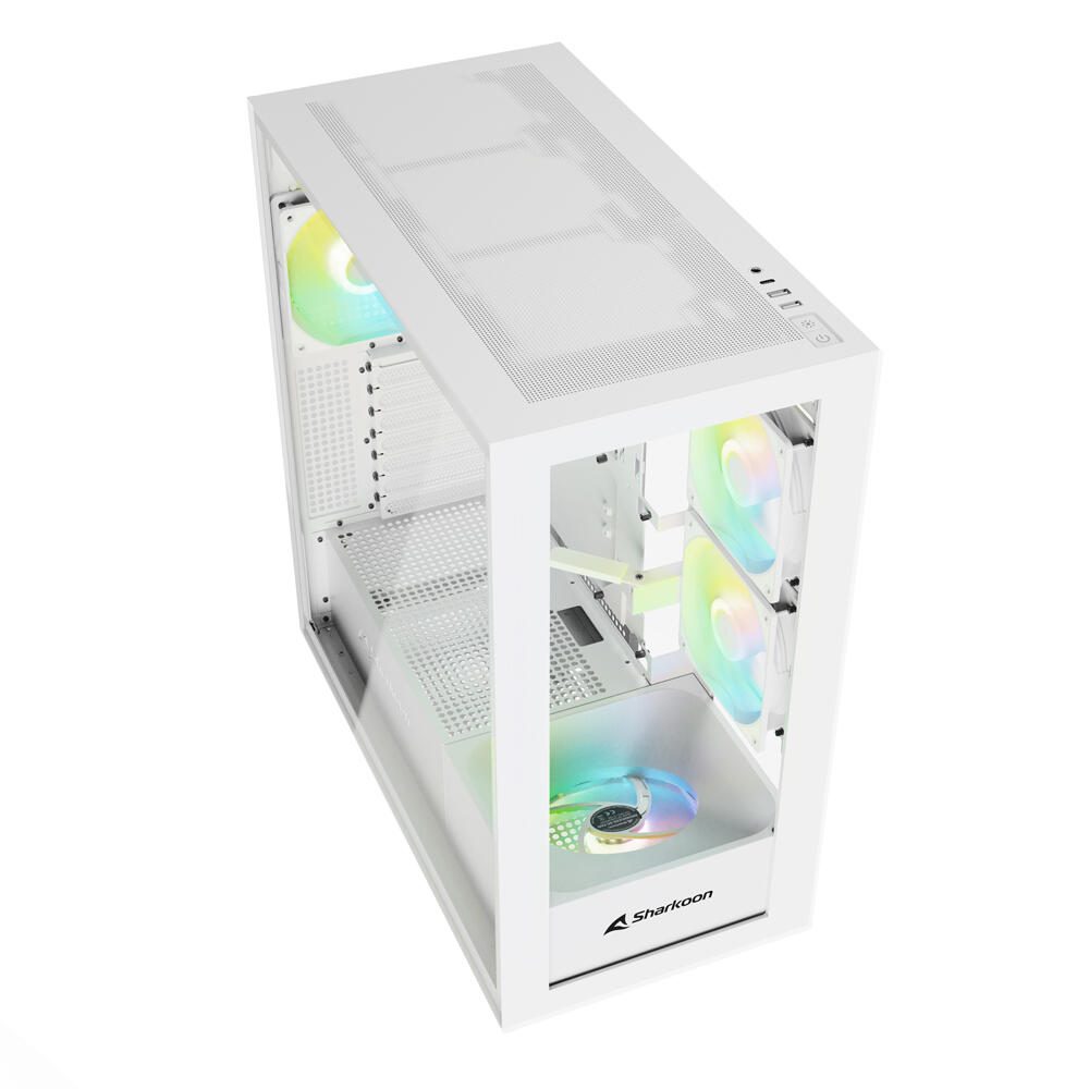 Sharkoon PC Gehäuse Rebel C60 White RGB ATX weiß