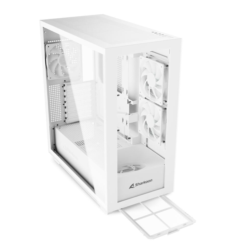 Sharkoon PC Gehäuse Rebel C60 White RGB ATX weiß