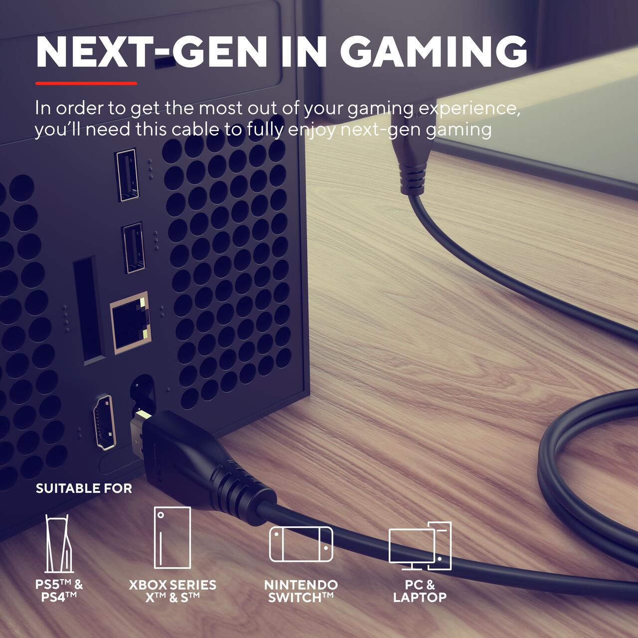Trust Gaming GXT 731 Ruza Ultraschnelles HDMI-Kabel - Schwarz