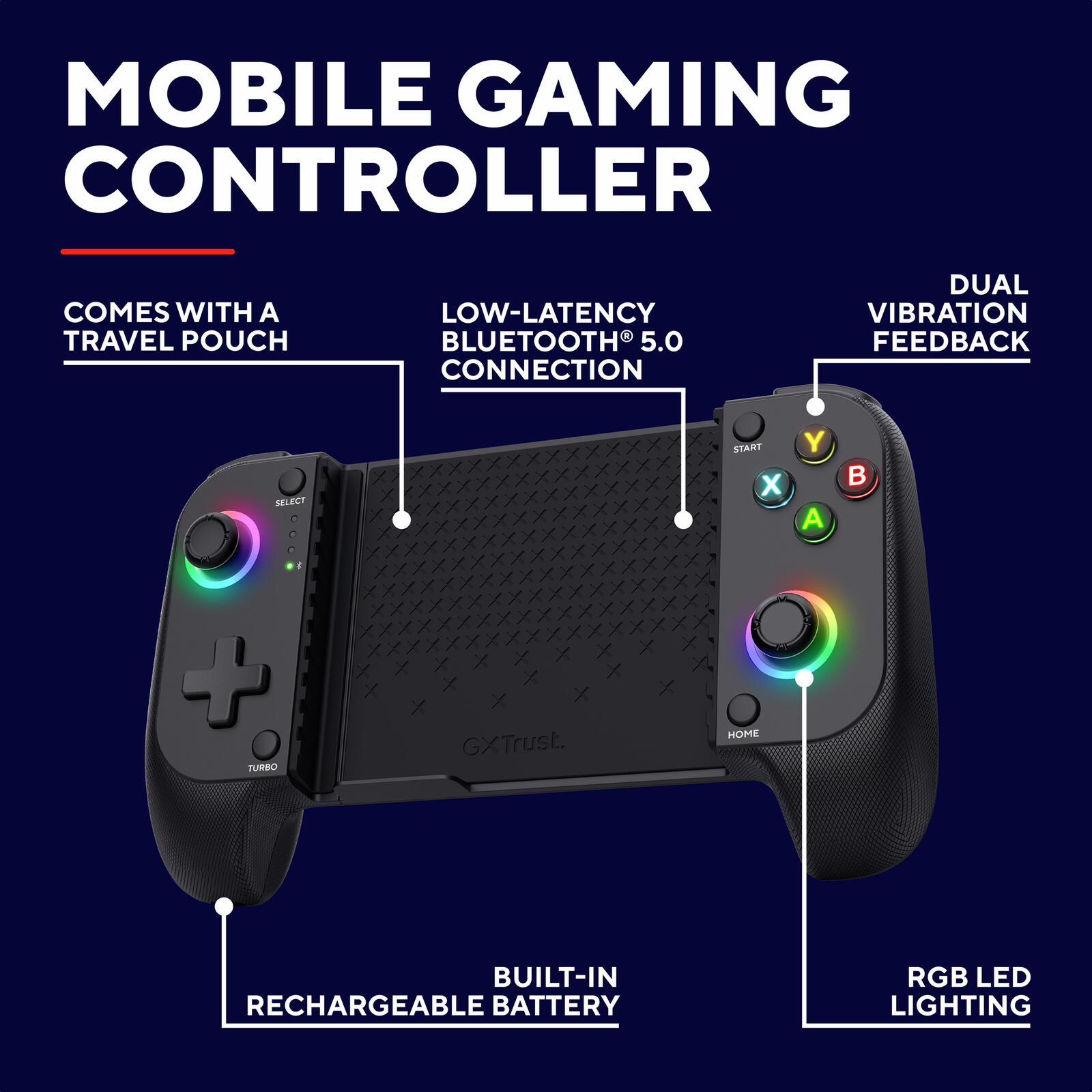 Trust Gaming GXT 735 Mylox Kabelloser mobiler Gaming-Controller - Schwarz