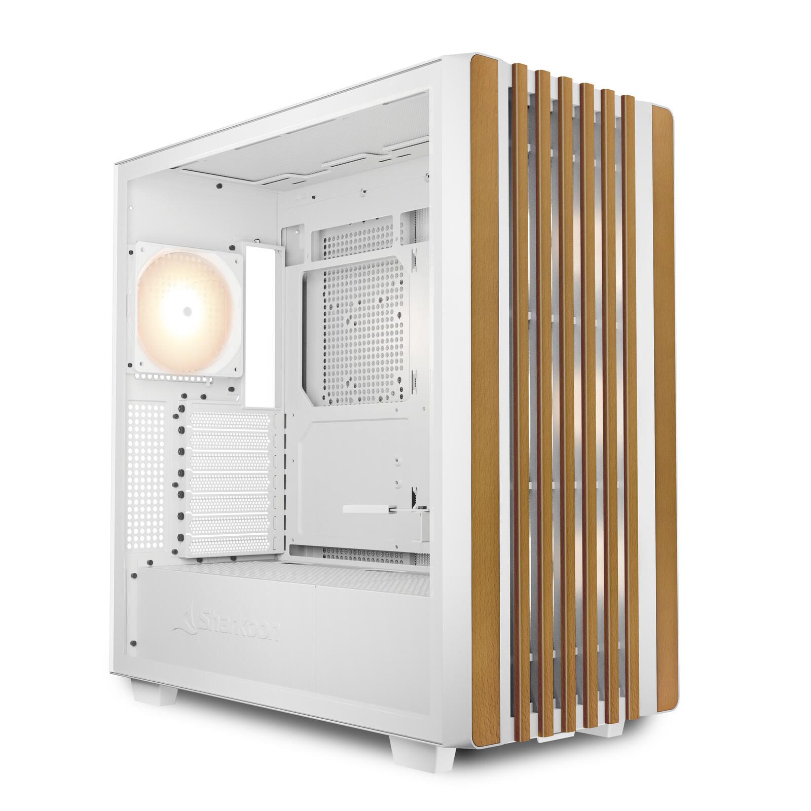 Sharkoon PC Gehäuse Rebel C70G RGB White ATX weiß