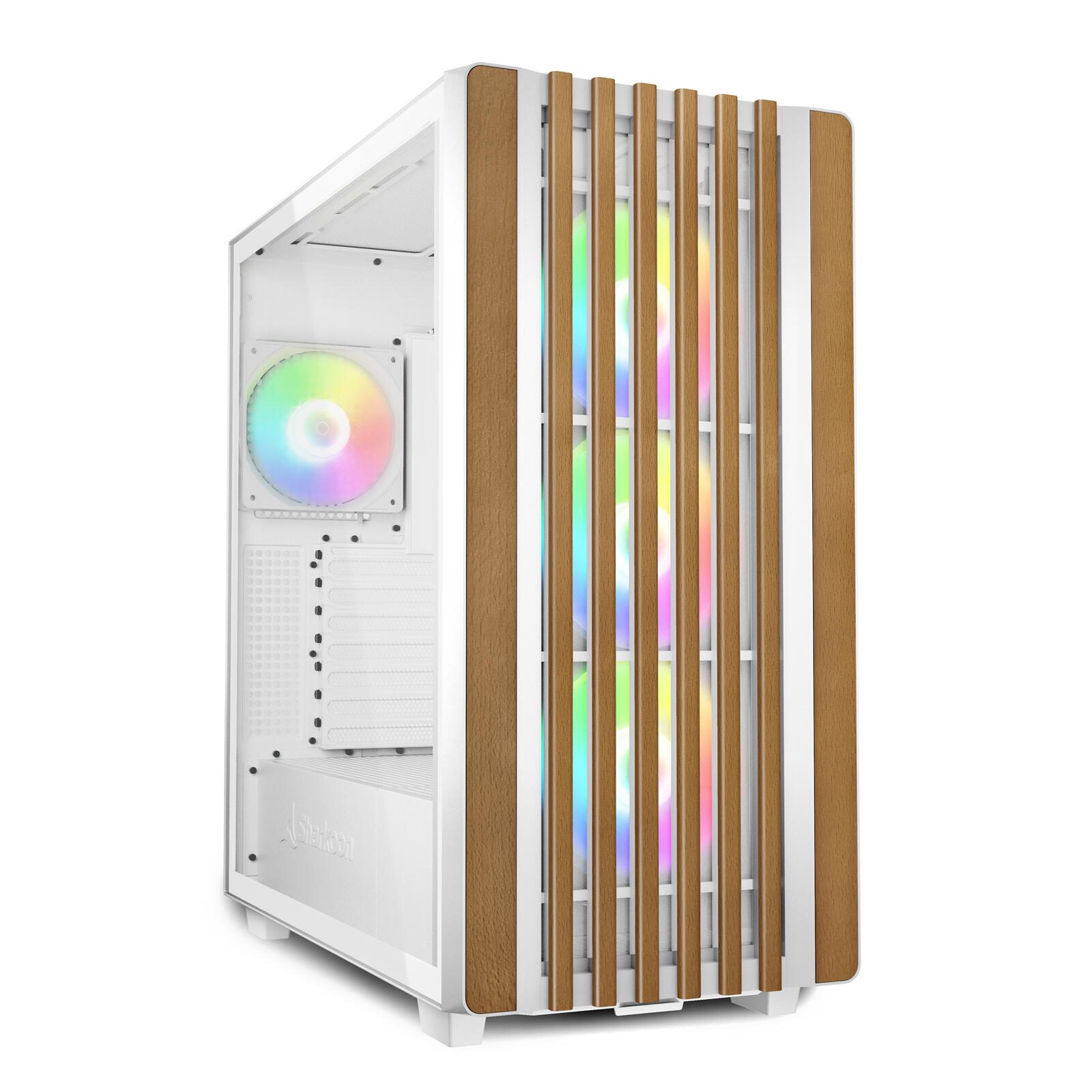 Sharkoon PC Gehäuse Rebel C70G RGB White ATX weiß