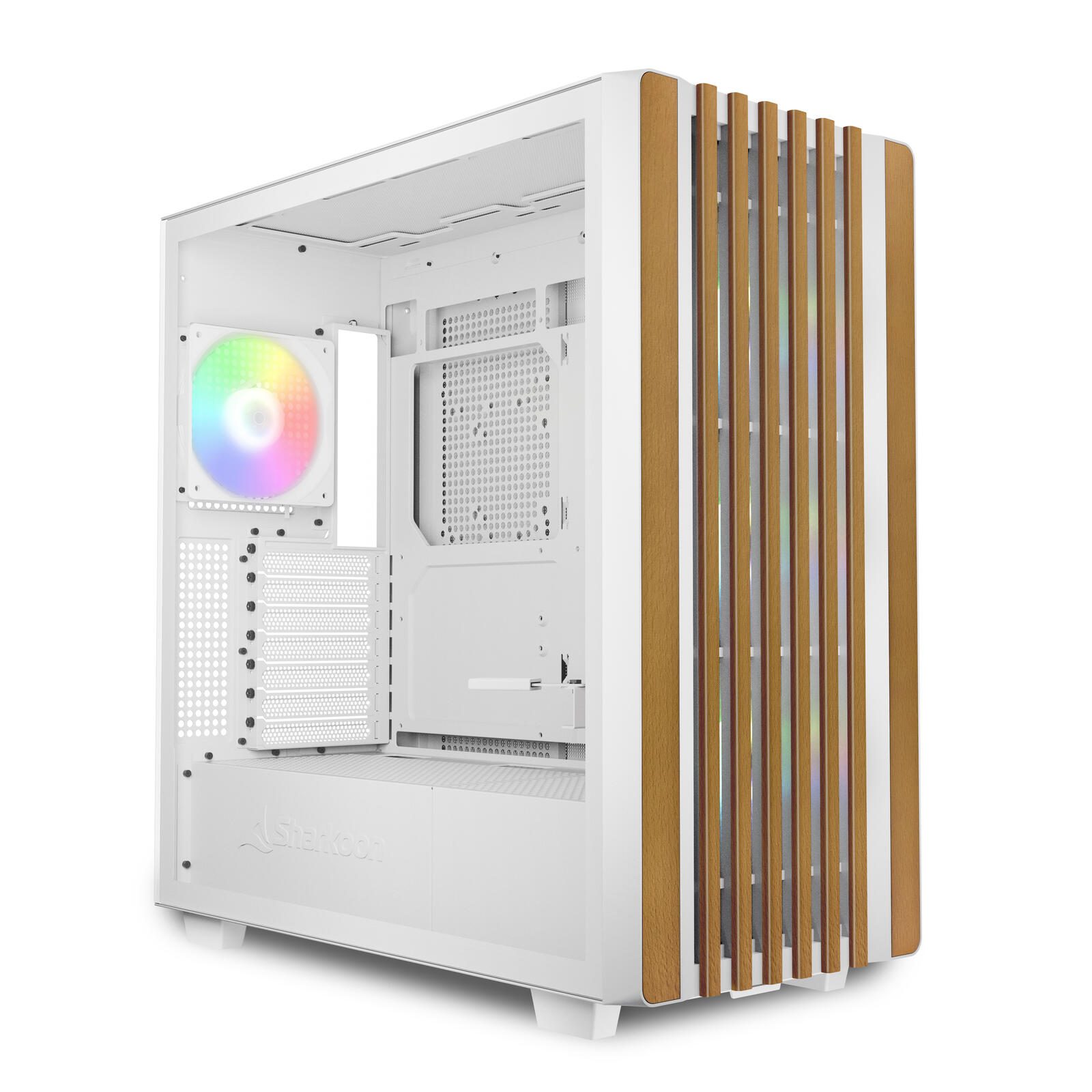 Sharkoon PC Gehäuse Rebel C70G RGB White ATX weiß