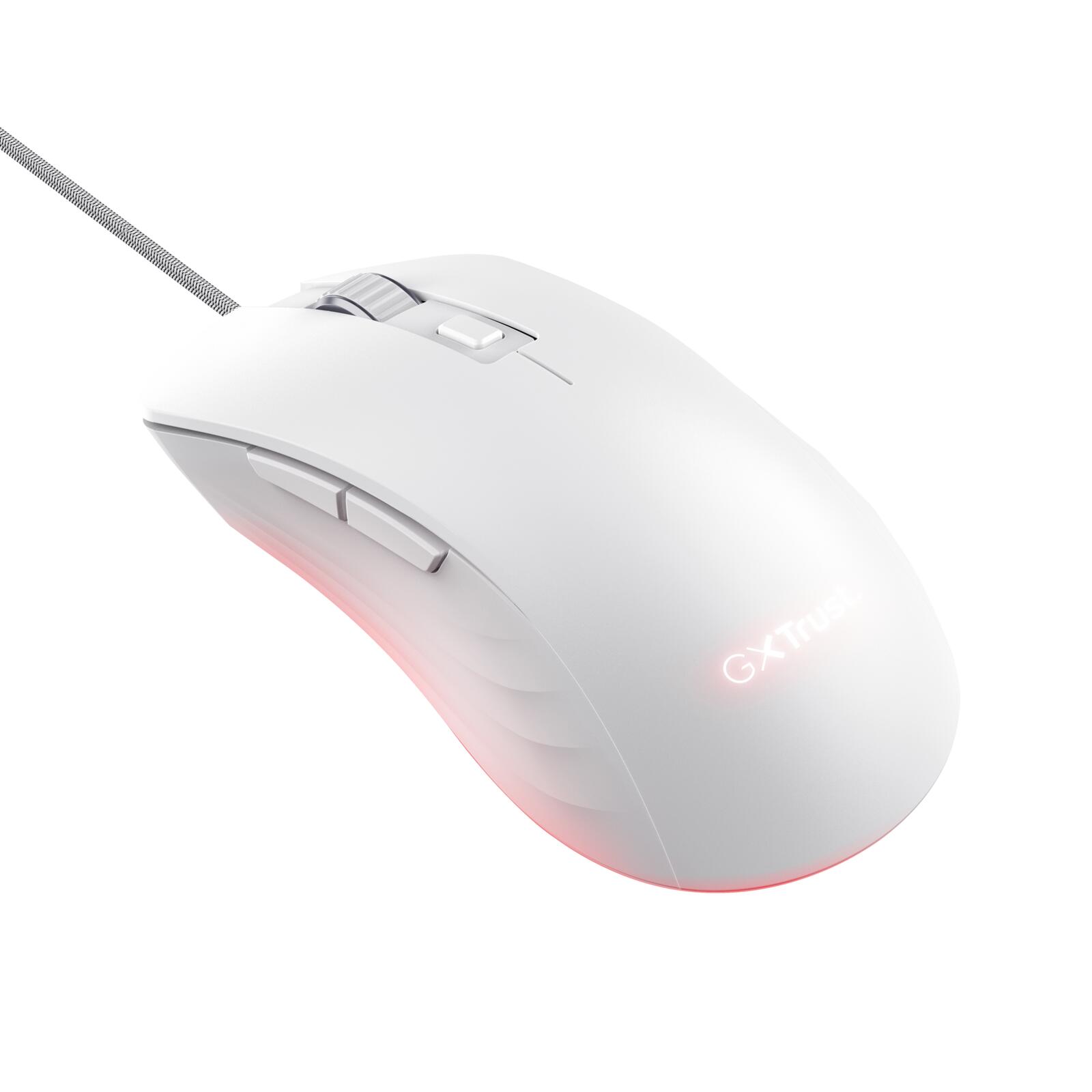 Trust GXT924W Ybar+ Hochleistungsfähige Gaming-Maus - Weiß