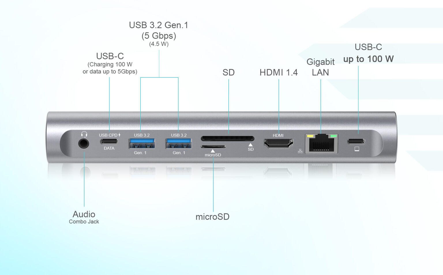 I-TEC Cooling Pad für Notebooks bis zu 39.6 cm (15.6") mit USB-C Docking Station