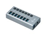 I-TEC USB-A Charging HUB 7 Port mit externem Netzadapter 36W