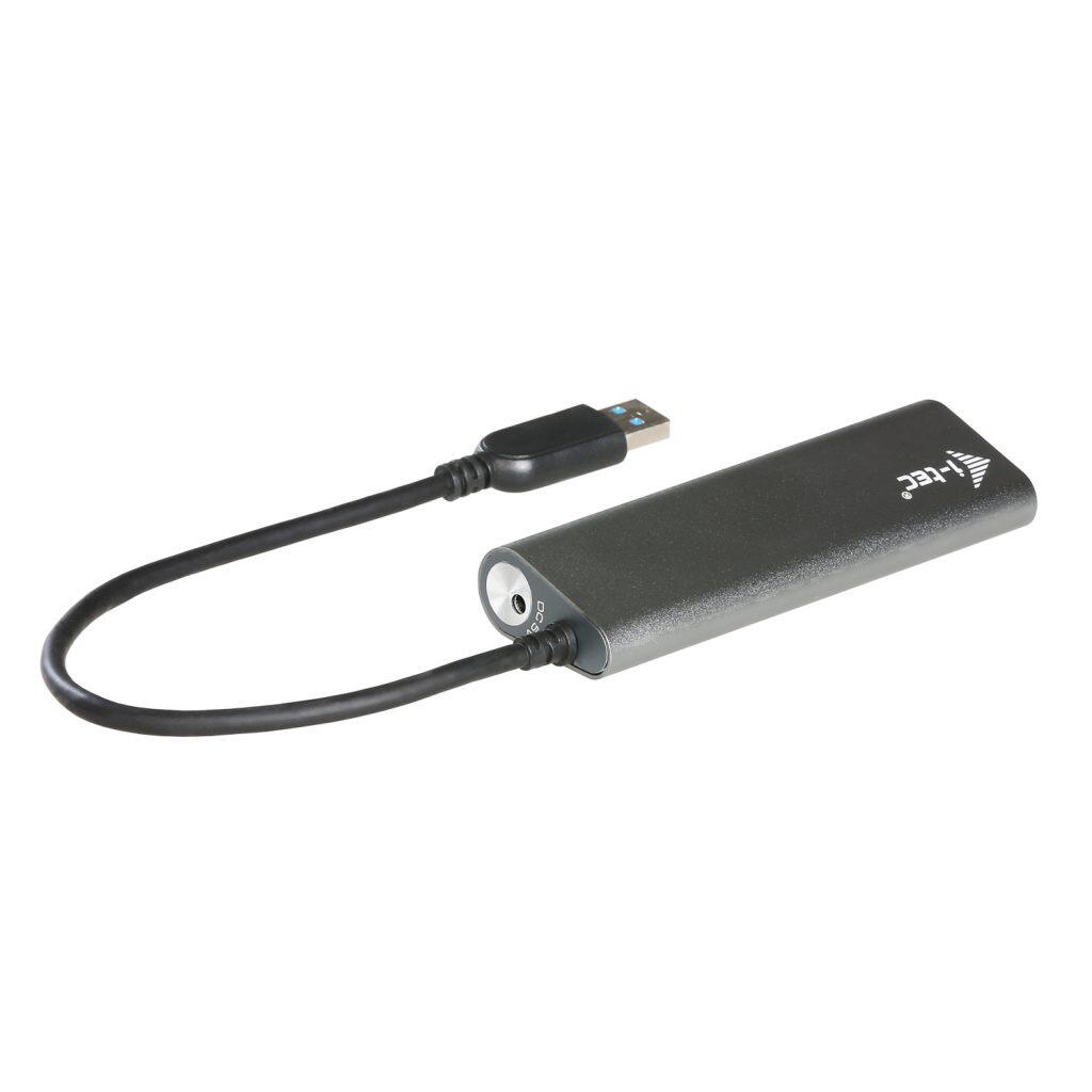 I-TEC USB-A Metal Charging HUB 4 Port mit externem Netzadapter